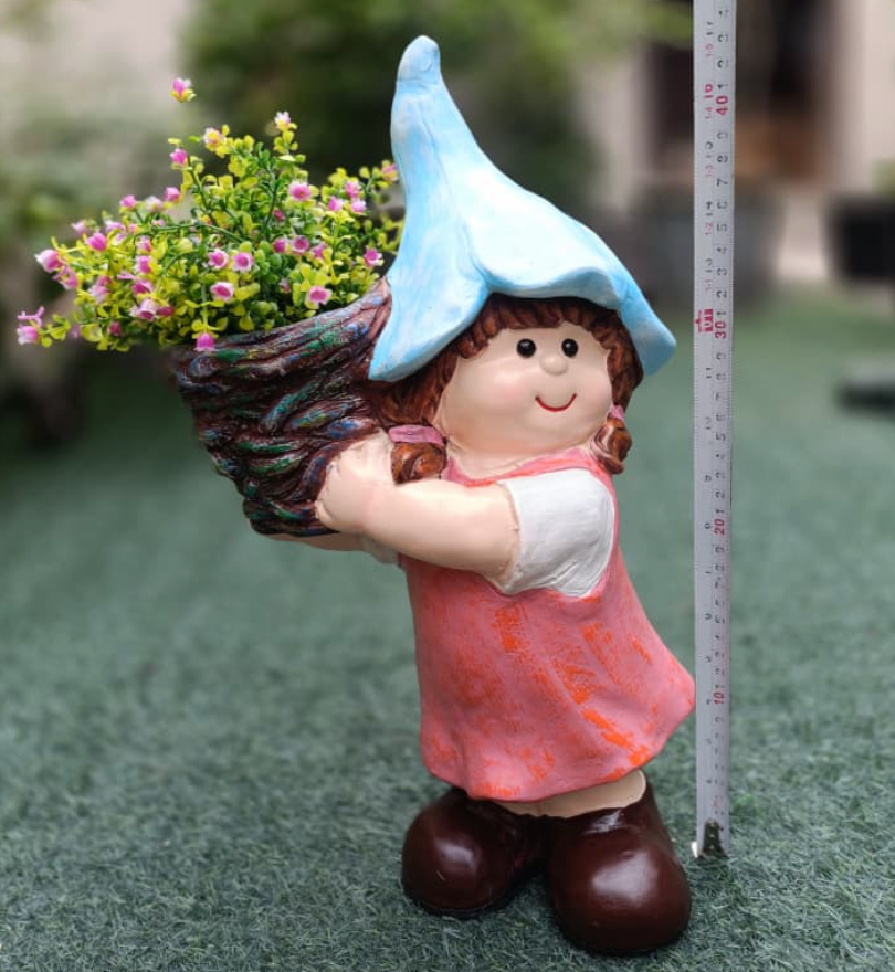 Girl With Cap Big Planter