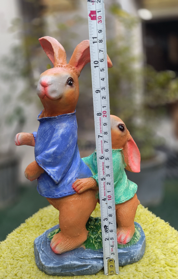 Rabbit with kit Figurine