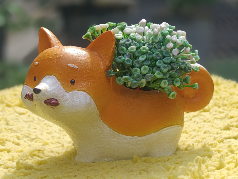 DOG WITH BONE PLANTER