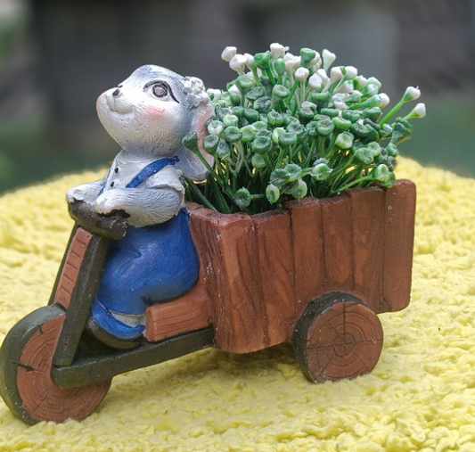 Rabbit with Trolly Planter
