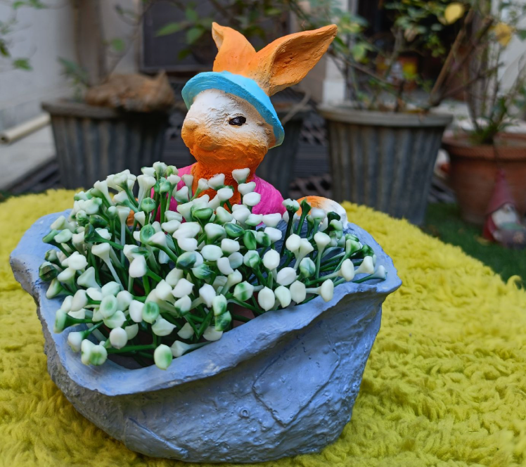 RABBIT BASKET PLANTER MODEL 5 (PINK)