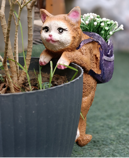 Brown Cat Side pot Hugger