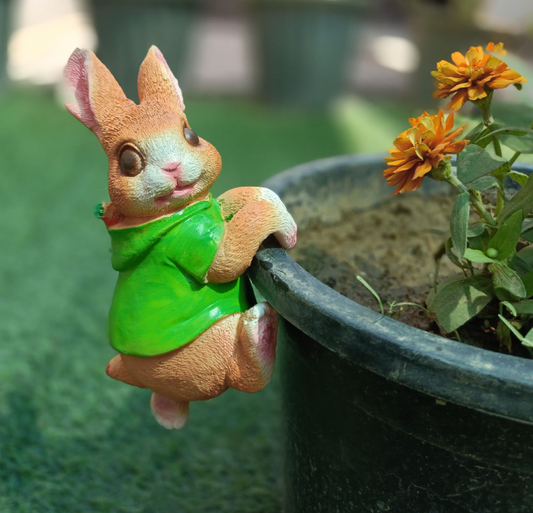 RABBIT MODEL 2 SIDE POT HANGING (COLOUR OF CLOTHES MAY VARY)
