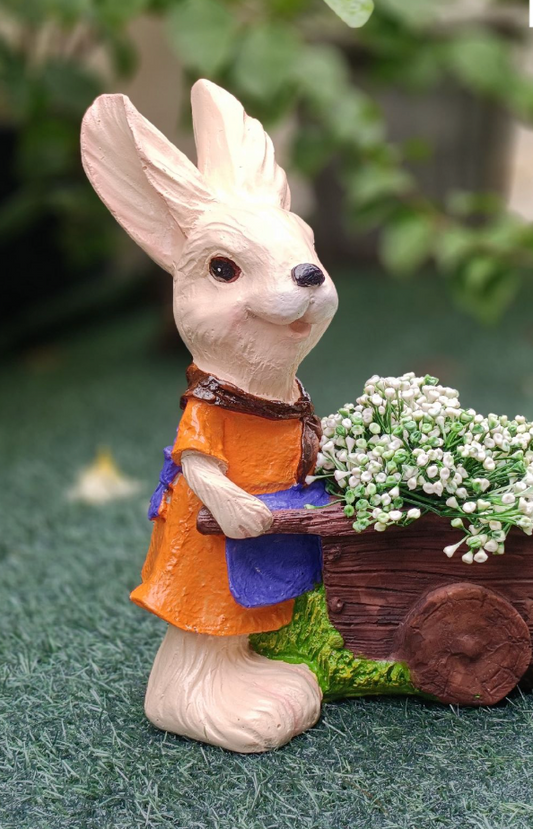 Female Bunny with Cart Planter