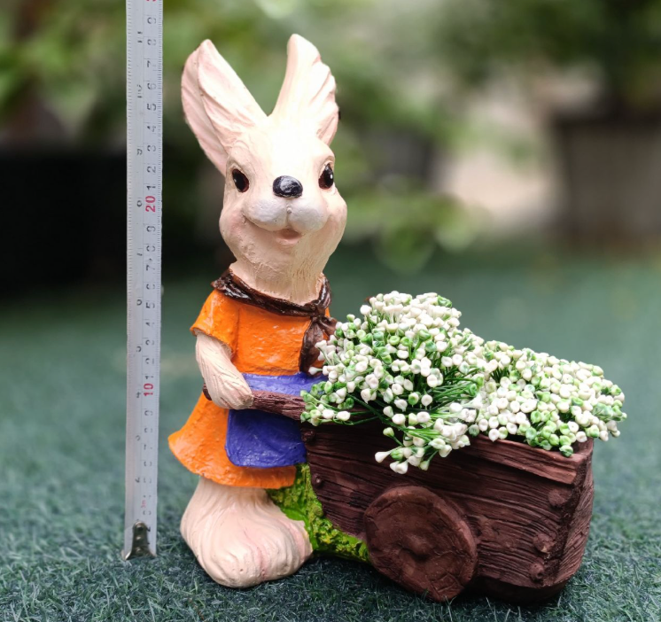 Female Bunny with Cart Planter