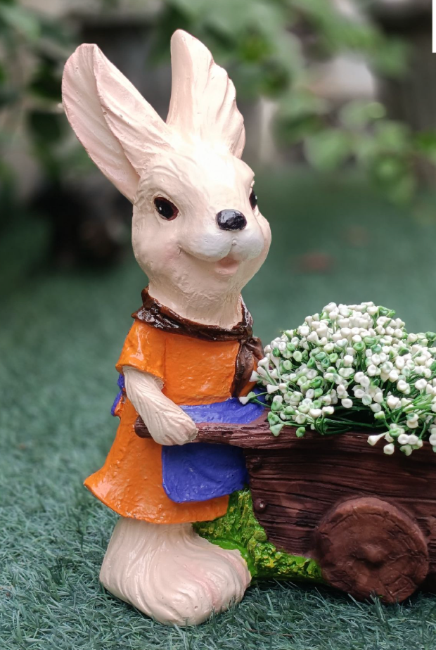Female Bunny with Cart Planter