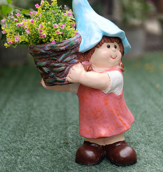 Girl With Cap Big Planter