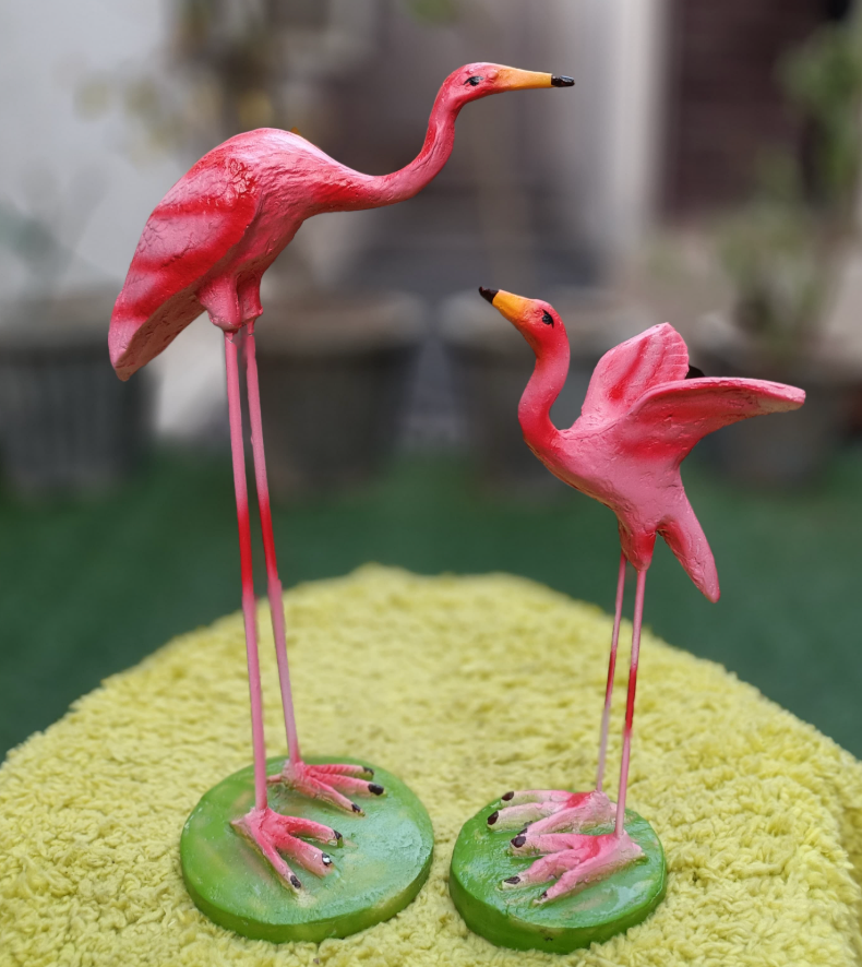 SET OF 2 Flamingo