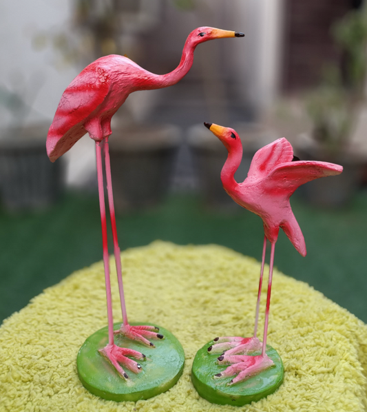 SET OF 2 Flamingo